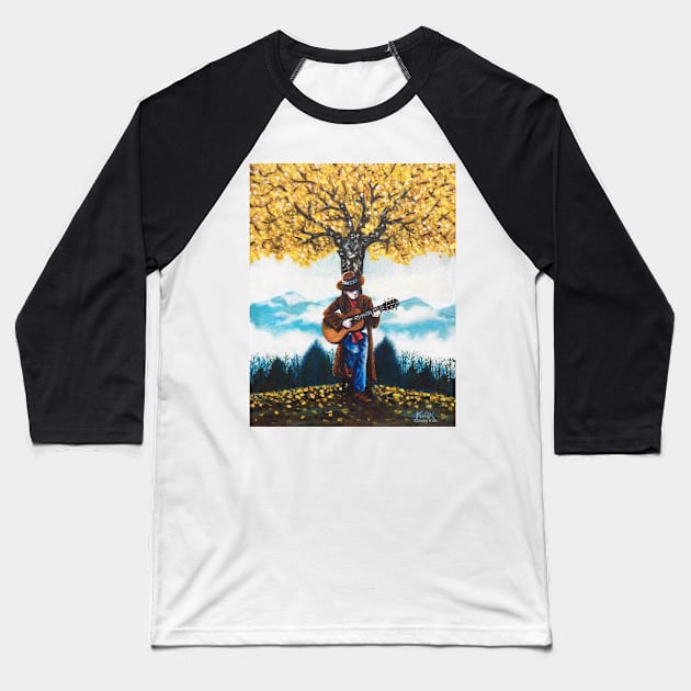 'BALLAD FOR THE LAST TREE OF AUTUMN' Baseball T-Shirt by jerrykirk